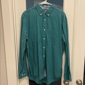 Tommy Hilfiger Green Checkered Men's Shirt